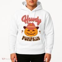 Howdy Pumpkin Retro Cute Halloween Hoodie thumb 2