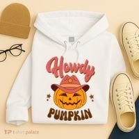 Howdy Pumpkin Retro Cute Halloween Hoodie thumb 4