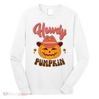 Howdy Pumpkin Retro Cute Halloween Long Sleeve Shirt thumb 0