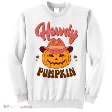 Howdy Pumpkin Retro Cute Halloween Sweatshirt