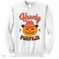 Howdy Pumpkin Retro Cute Halloween Sweatshirt thumb 0