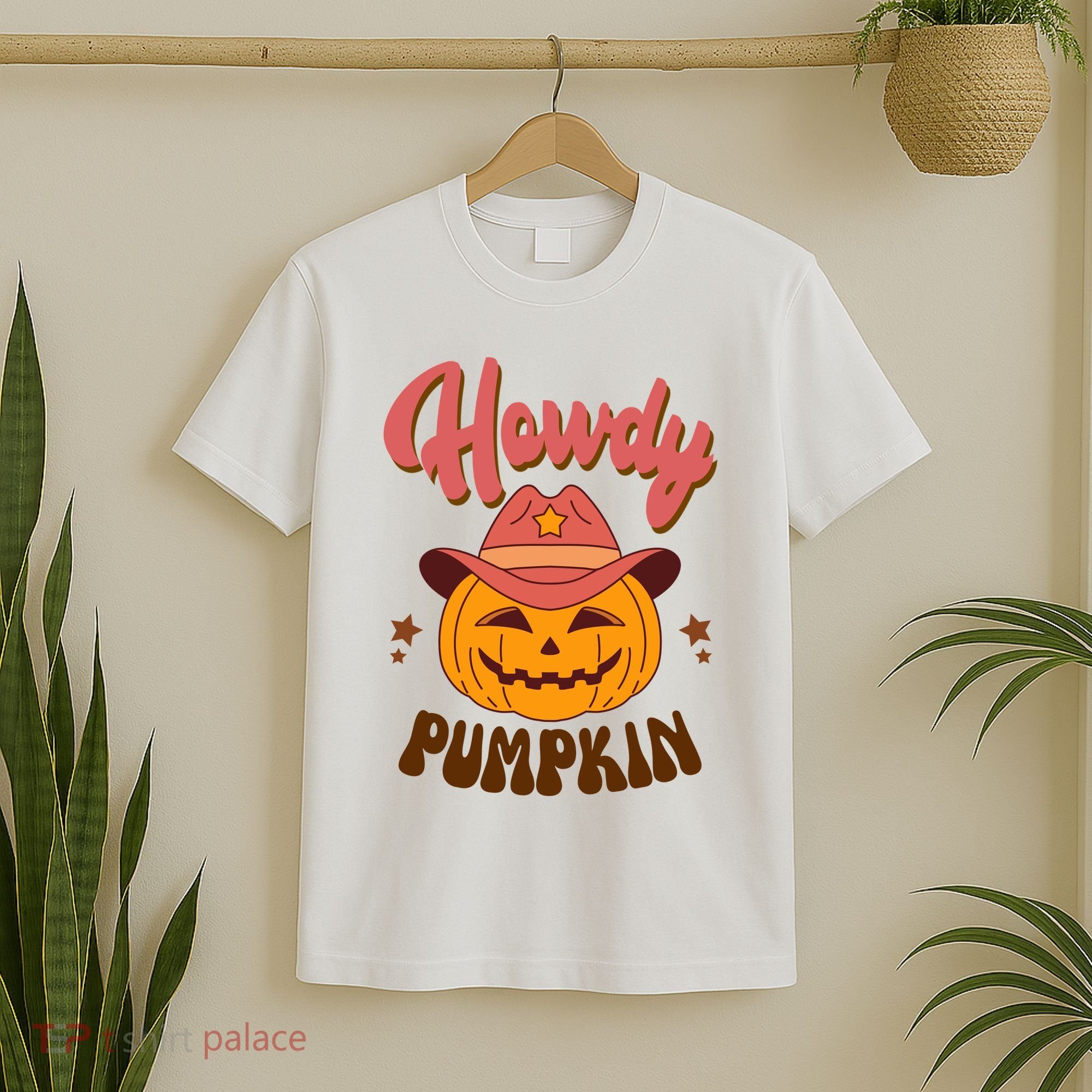 Howdy Pumpkin Retro Cute Halloween T-Shirt