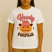 Howdy Pumpkin Retro Cute Halloween T-Shirt thumb 4