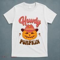 Howdy Pumpkin Retro Cute Halloween T-Shirt thumb 5