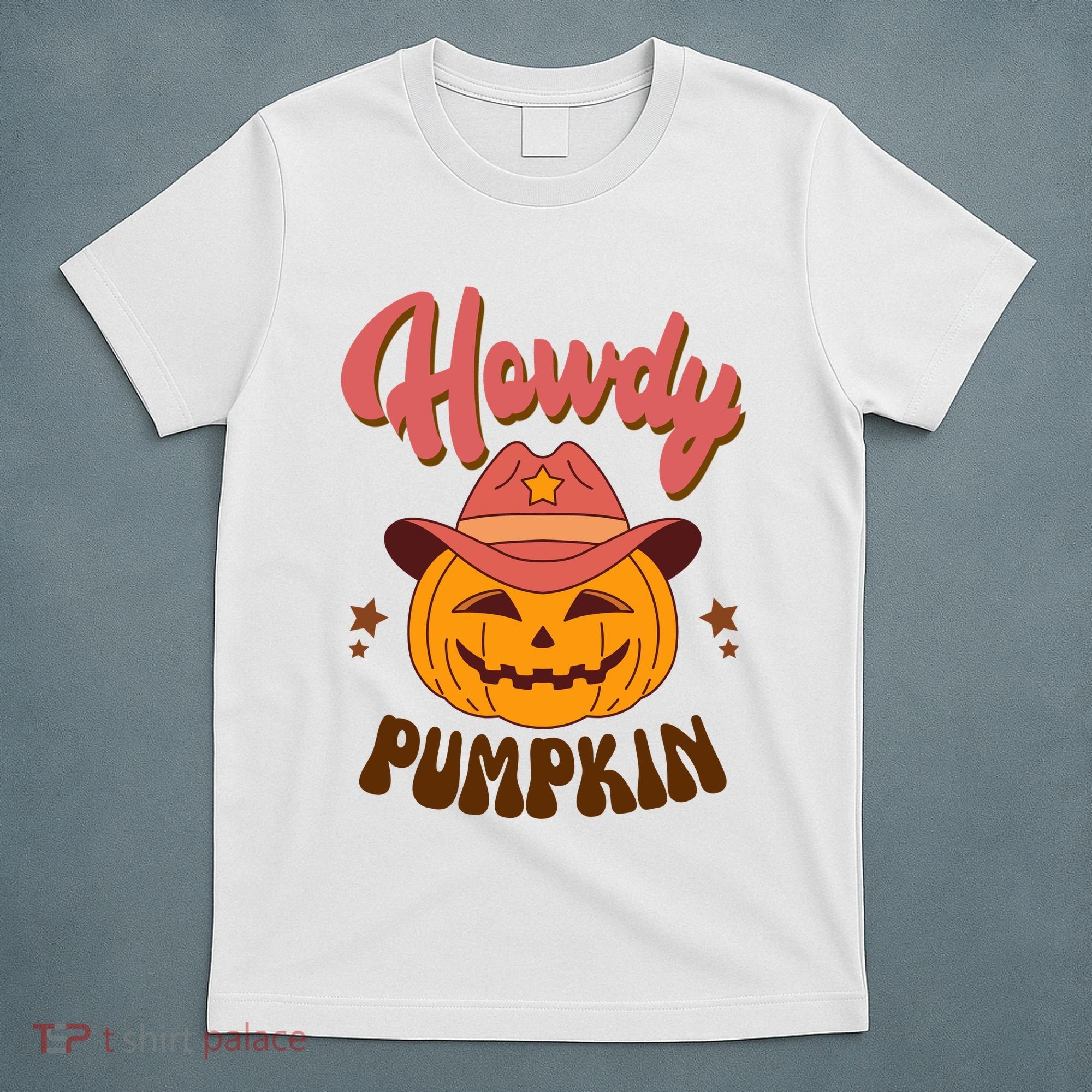 Howdy Pumpkin Retro Cute Halloween T-Shirt