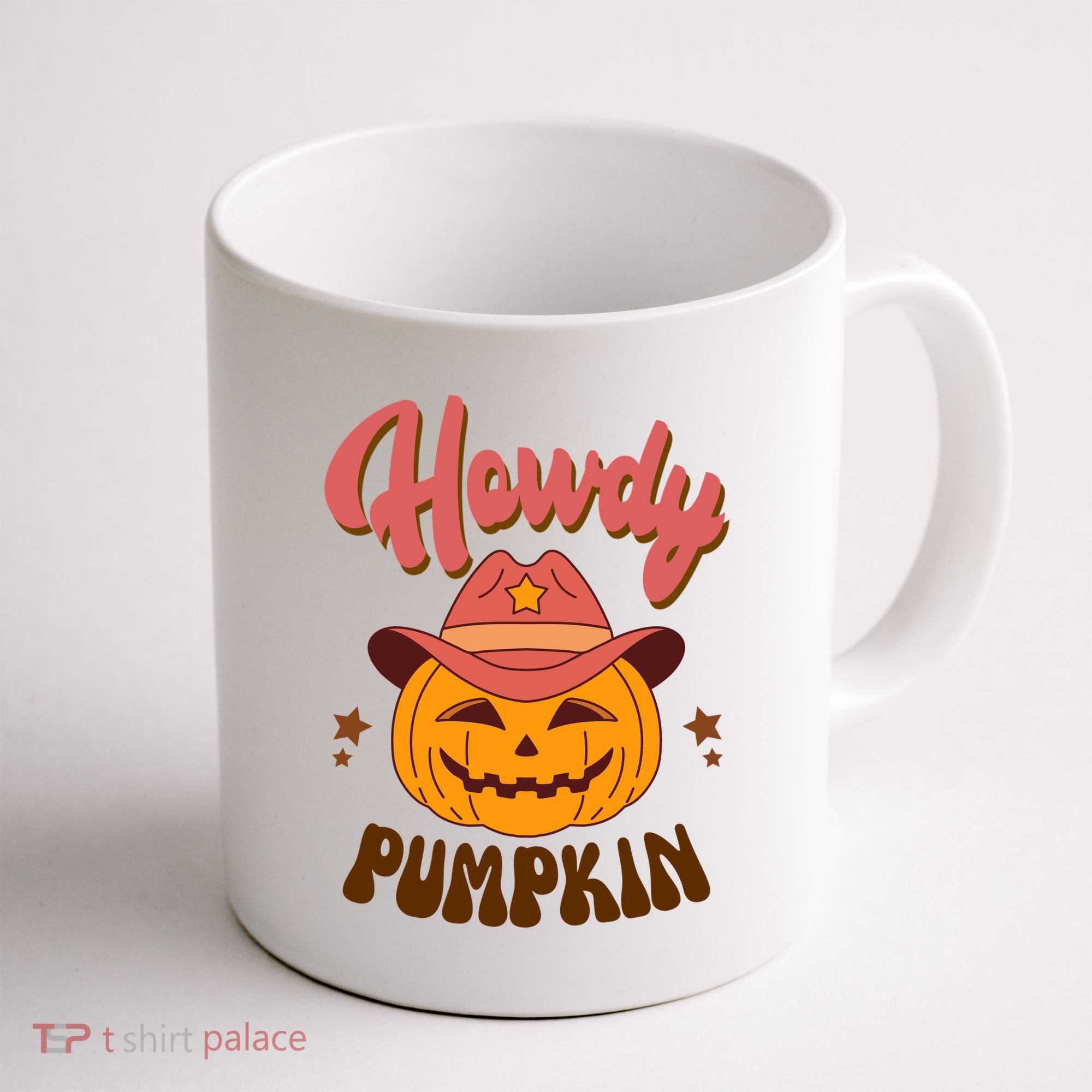 Howdy Pumpkin Retro Cute Halloween Coffee Mug