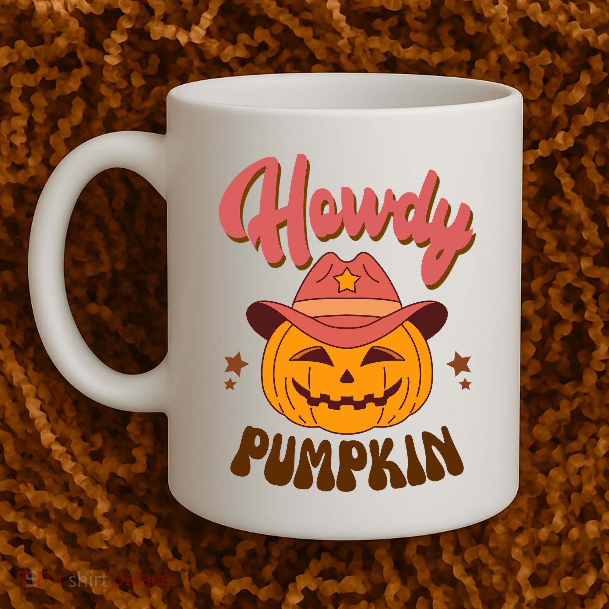Howdy Pumpkin Retro Cute Halloween Coffee Mug