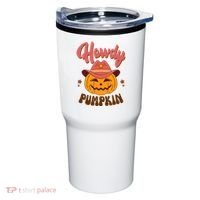 Howdy Pumpkin Retro Cute Halloween Tumbler thumb 0