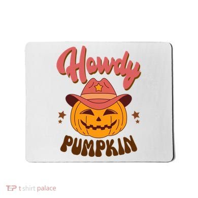 Howdy Pumpkin Retro Cute Halloween Mousepad