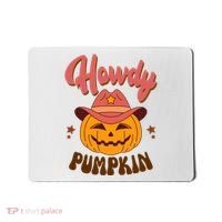 Howdy Pumpkin Retro Cute Halloween Mousepad thumb 0