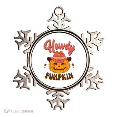 Howdy Pumpkin Retro Cute Halloween Ornament