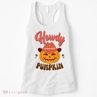 Howdy Pumpkin Retro Cute Halloween Women's Tank Top thumb 0