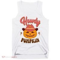 Howdy Pumpkin Retro Cute Halloween Tank Top thumb 0