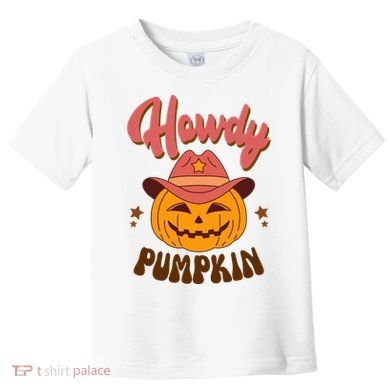 Howdy Pumpkin Retro Cute Halloween Toddler T-Shirt