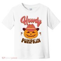 Howdy Pumpkin Retro Cute Halloween Toddler T-Shirt thumb 0