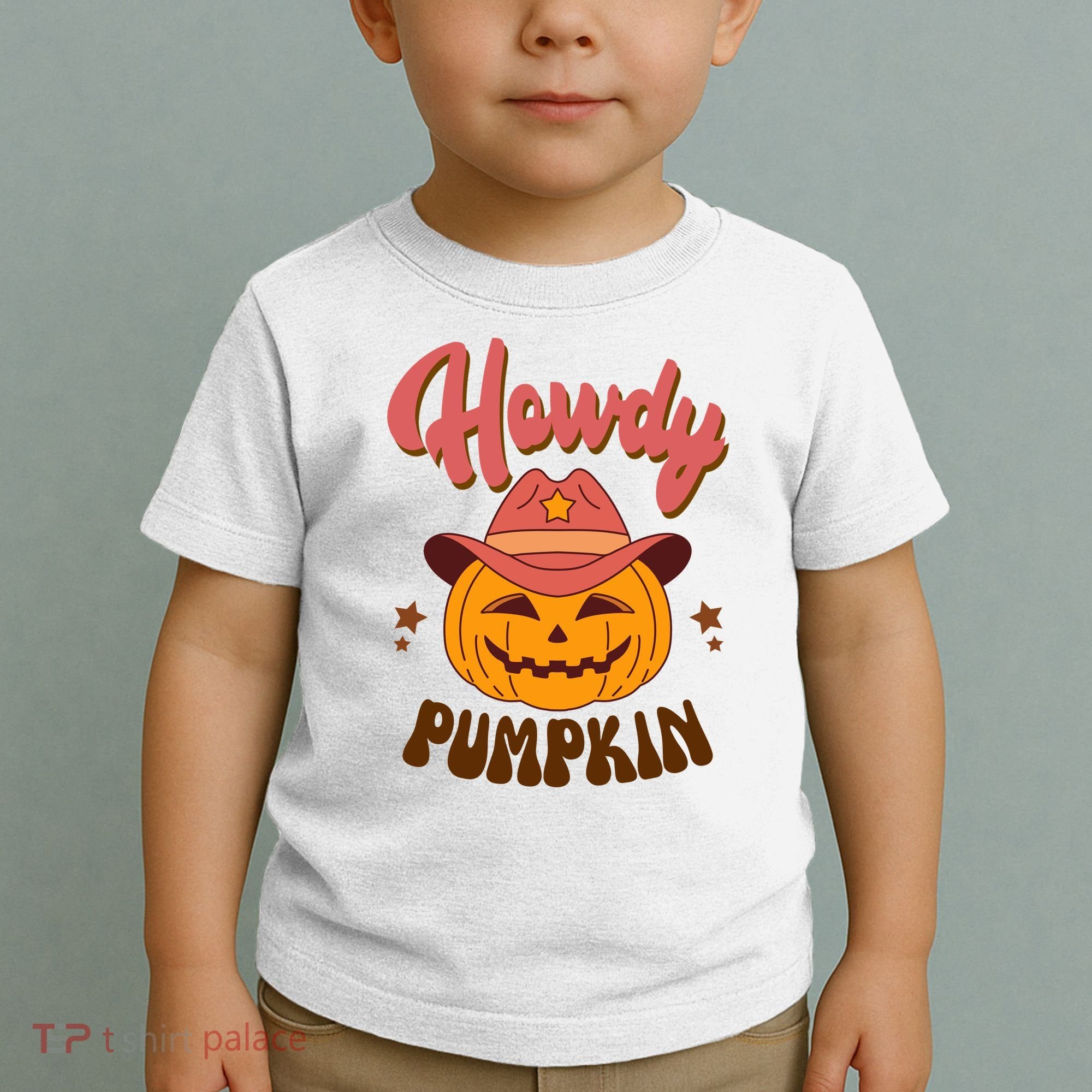 Howdy Pumpkin Retro Cute Halloween Toddler T-Shirt