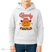 Howdy Pumpkin Retro Cute Halloween Kids Hoodie thumb 4