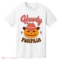 Howdy Pumpkin Retro Cute Halloween Kids T-Shirt thumb 0