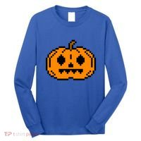 Halloween Pumpkin Retro Gaming Gift Jackolantern Face Gift Long Sleeve Shirt thumb 0