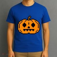 Halloween Pumpkin Retro Gaming Gift Jackolantern Face Gift T-Shirt thumb 3