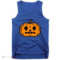 Halloween Pumpkin Retro Gaming Gift Jackolantern Face Gift Tank Top thumb 0