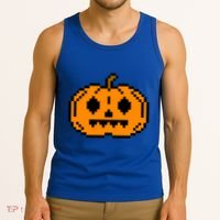 Halloween Pumpkin Retro Gaming Gift Jackolantern Face Gift Tank Top thumb 3