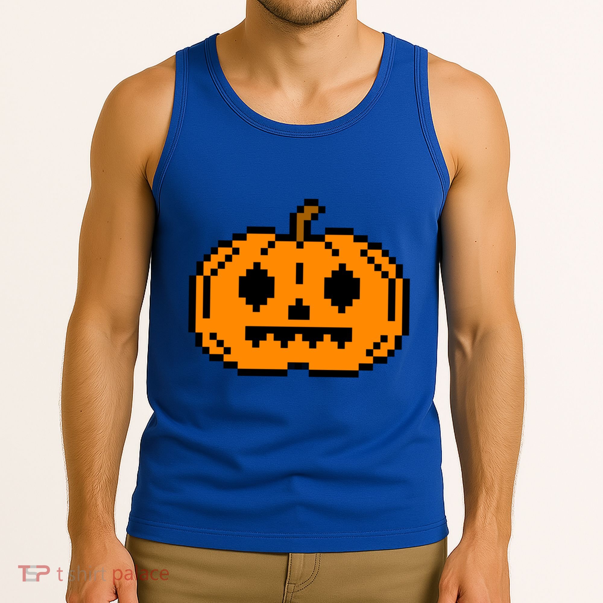 Halloween Pumpkin Retro Gaming Gift Jackolantern Face Gift Tank Top