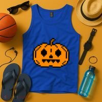 Halloween Pumpkin Retro Gaming Gift Jackolantern Face Gift Tank Top thumb 4