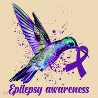 Hummingbird Purple Ribbon Epilepsy Awareness Month Warrior Tote Bag thumb 4