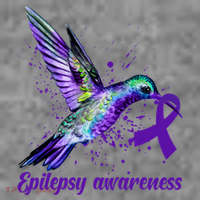 Hummingbird Purple Ribbon Epilepsy Awareness Month Warrior Toddler Hoodie thumb 2