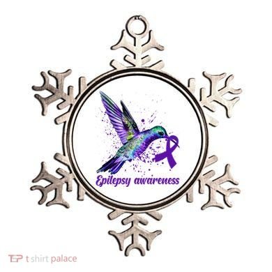 Hummingbird Purple Ribbon Epilepsy Awareness Month Warrior Ornament