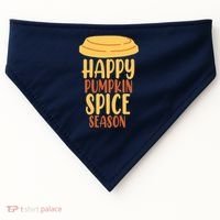 Happy Pumpkin Spice Season Coffee Lover USA-Made Doggie Bandana thumb 0