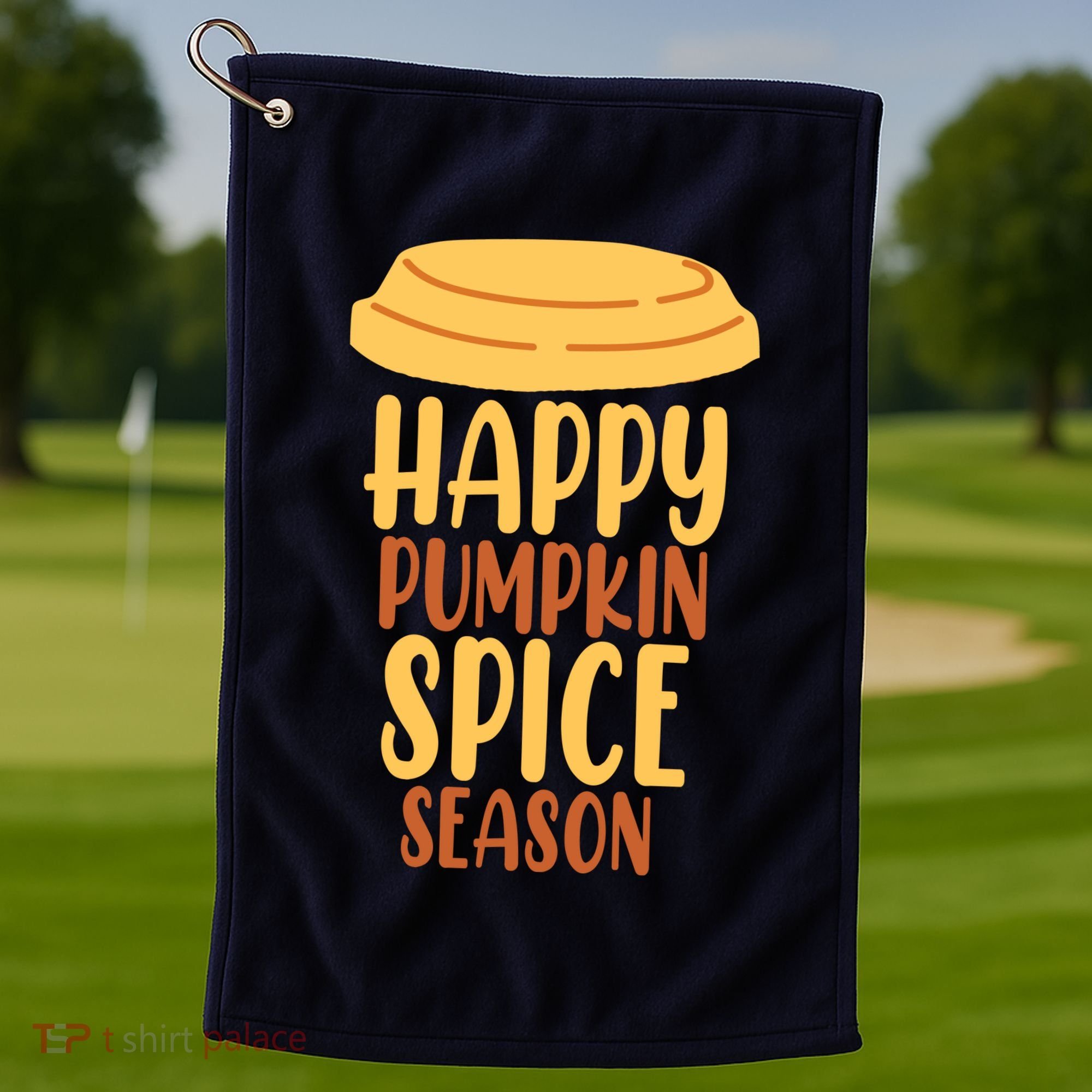 Happy Pumpkin Spice Season Coffee Lover Golf Towel