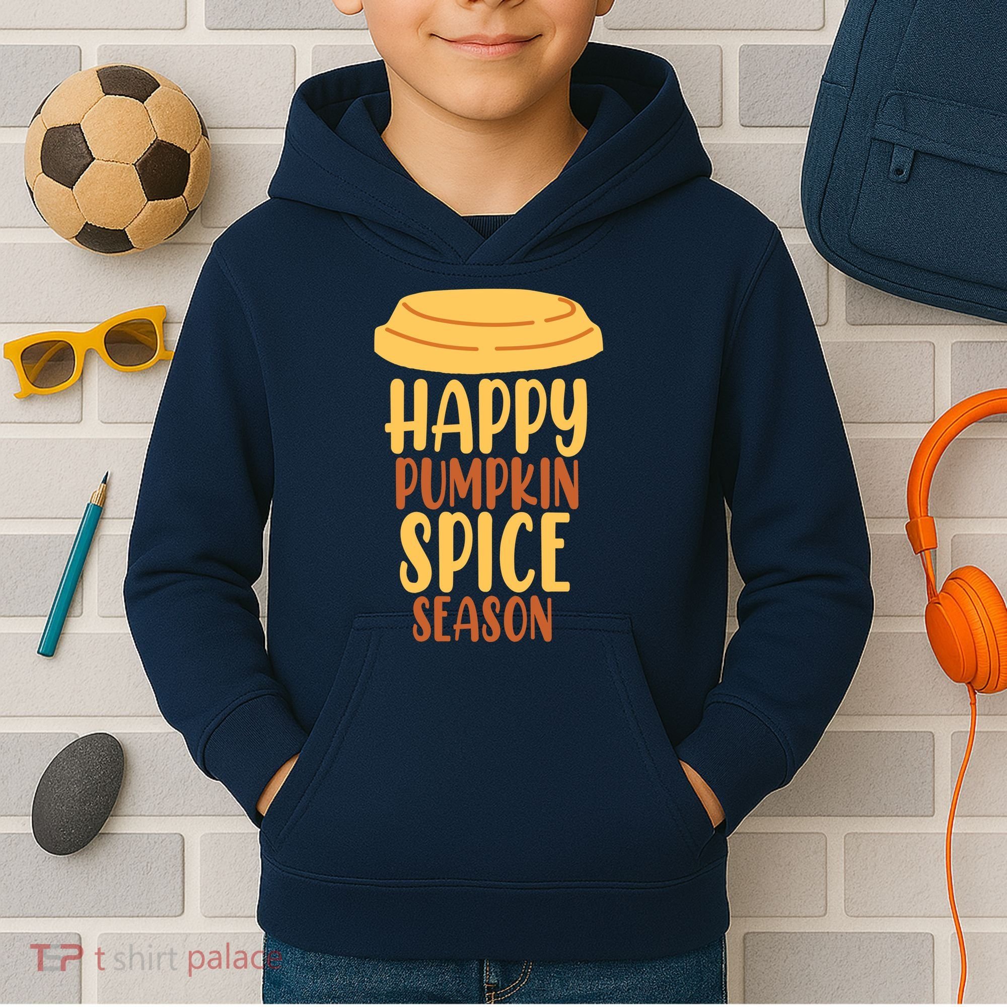 Happy Pumpkin Spice Season Coffee Lover Kids Hoodie