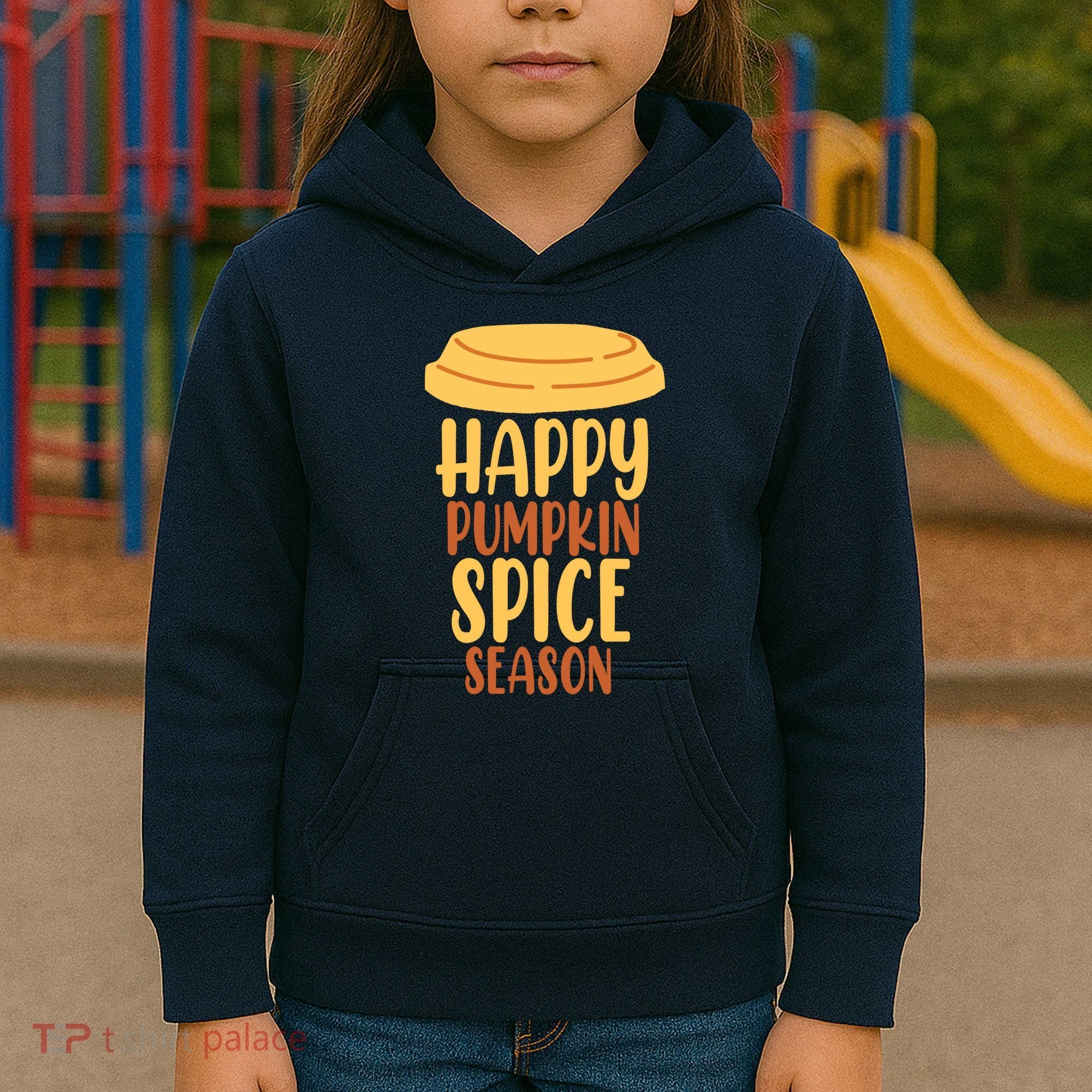 Happy Pumpkin Spice Season Coffee Lover Kids Hoodie