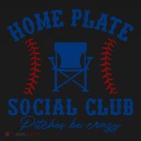Home Plate Social Club Pitches Be Crazy Baseball Gift Bucket Hat thumb 4