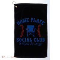 Home Plate Social Club Pitches Be Crazy Baseball Gift Golf Towel thumb 0