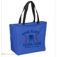 Home Plate Social Club Pitches Be Crazy Baseball Gift Tote Bag thumb 2