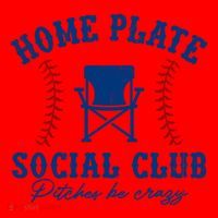 Home Plate Social Club Pitches Be Crazy Baseball Gift Santa Hat thumb 1