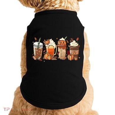 Halloween Pumpkin Spice Coffee Lover Doggie Tank