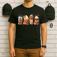 Halloween Pumpkin Spice Coffee Lover T-Shirt thumb 6
