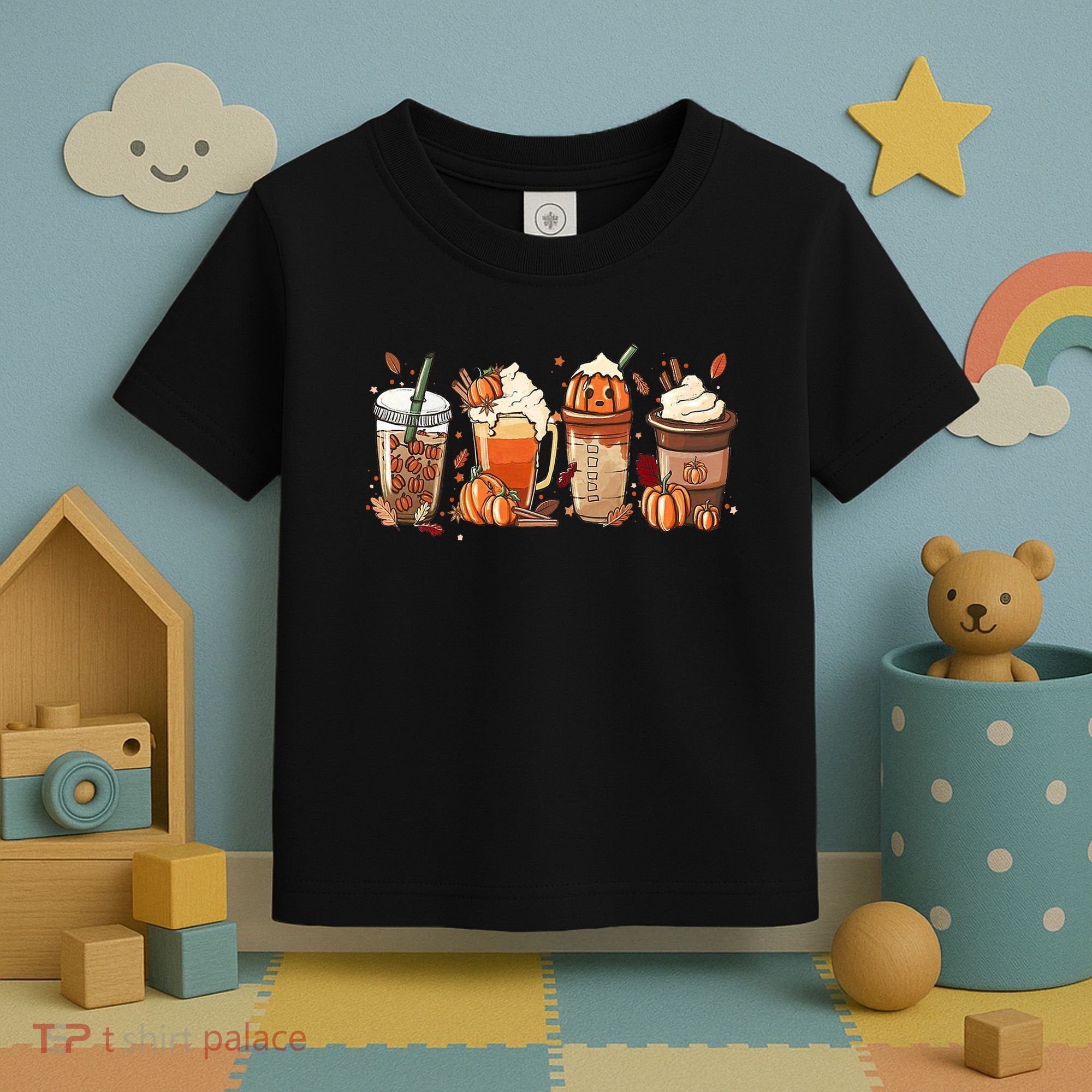 Halloween Pumpkin Spice Coffee Lover Toddler T-Shirt