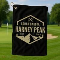 Harney Peak South Dakota Golf Towel thumb 1