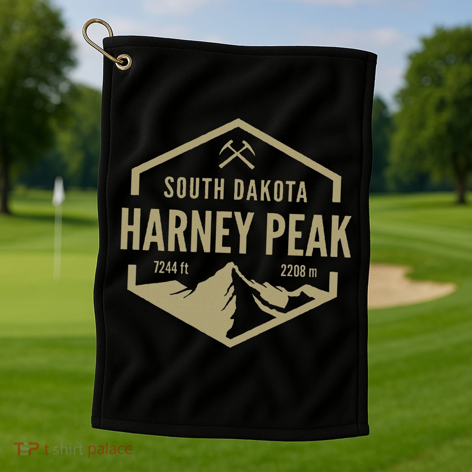 Harney Peak South Dakota Golf Towel