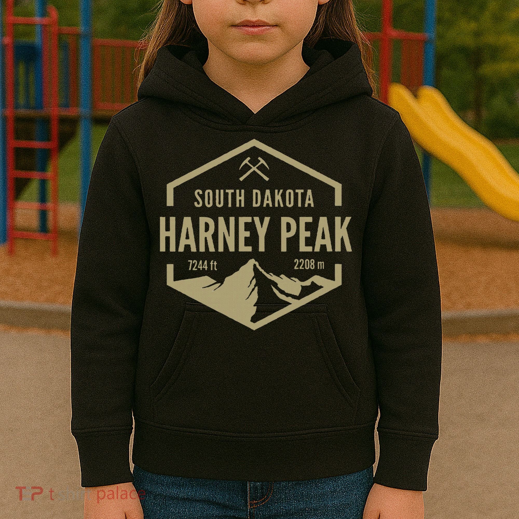 Harney Peak South Dakota Kids Hoodie