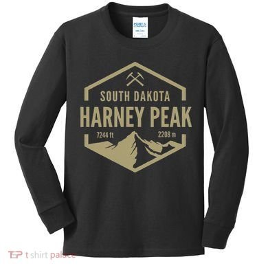 Harney Peak South Dakota Kids Long Sleeve Shirt