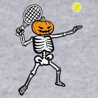 Halloween Pumpkin Skeleton Tennis Costume Women's Sweatshirt thumb 2