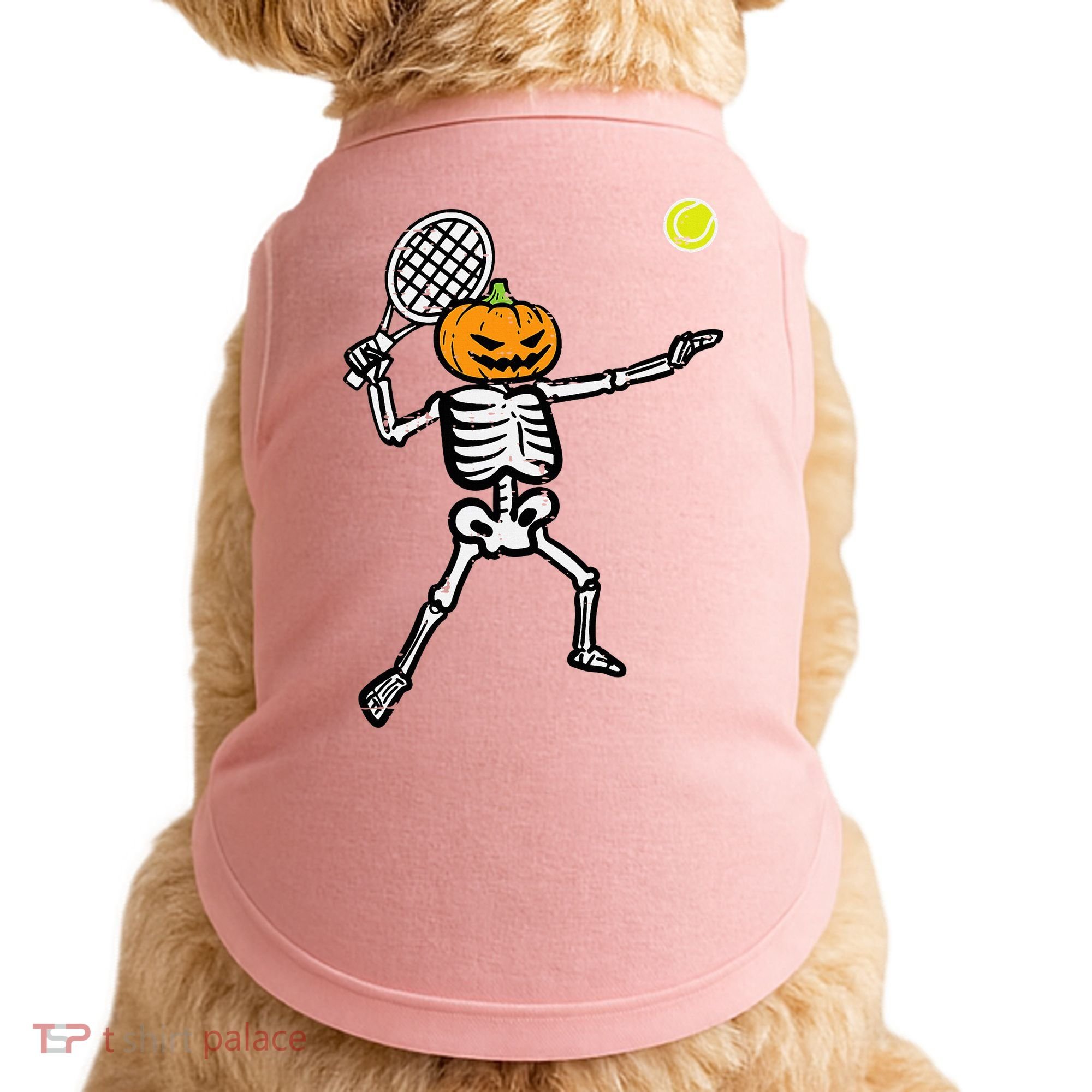 Halloween Pumpkin Skeleton Tennis Costume Doggie Tank
