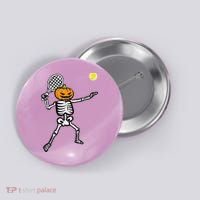 Halloween Pumpkin Skeleton Tennis Costume Button thumb 0