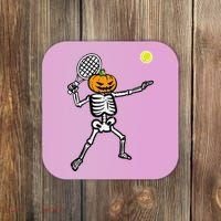 Halloween Pumpkin Skeleton Tennis Costume Coaster thumb 0